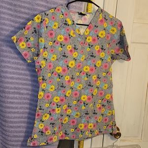 MG Medgear XS, gray pink yellow blue floral 2pocket Nwot cond, so pretty 😍